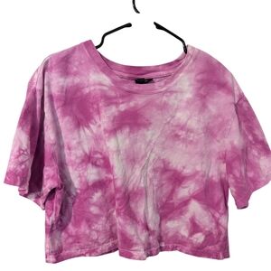 Volcom, Pink Tie-Dye Women's Top,Size L